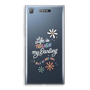 CaseCompany Tough Life: Sony Xperia XZ1 Transparant Hoesje