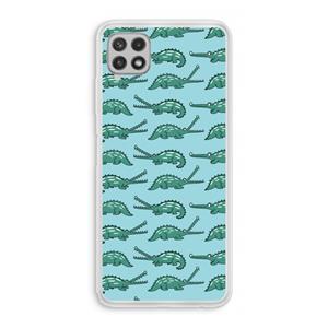 CaseCompany Kroko: Samsung Galaxy A22 4G Transparant Hoesje