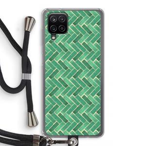 CaseCompany Moroccan tiles 2: Samsung Galaxy A12 Transparant Hoesje met koord