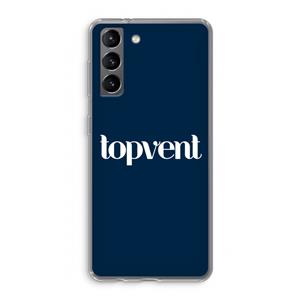 CaseCompany Topvent Navy: Samsung Galaxy S21 Transparant Hoesje