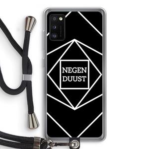 CaseCompany Negenduust geometrisch: Samsung Galaxy A41 Transparant Hoesje met koord