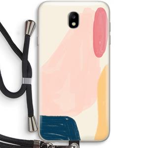 CaseCompany Saturday Flow: Samsung Galaxy J7 (2017) Transparant Hoesje met koord