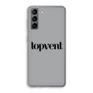 CaseCompany Topvent Grijs Zwart: Samsung Galaxy S21 Transparant Hoesje