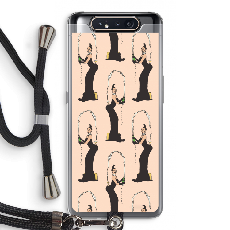 CaseCompany Pop Some Kim: Samsung Galaxy A80 Transparant Hoesje met koord