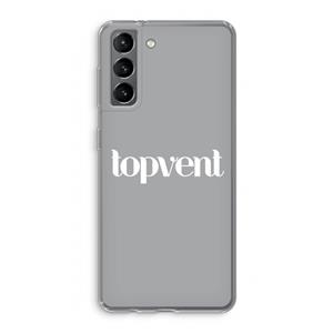 CaseCompany Topvent Grijs Wit: Samsung Galaxy S21 Transparant Hoesje