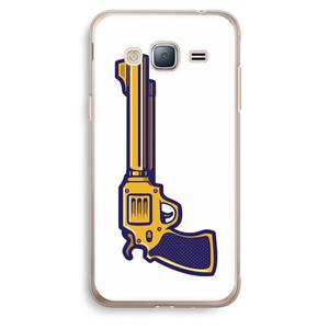 CaseCompany Pew Pew Pew: Samsung Galaxy J3 (2016) Transparant Hoesje