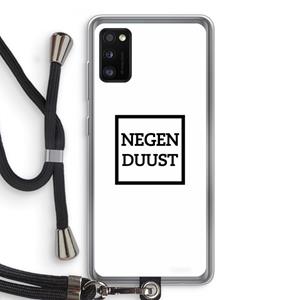 CaseCompany Negenduust vierkant: Samsung Galaxy A41 Transparant Hoesje met koord