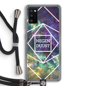CaseCompany Negenduust ruimte: Samsung Galaxy A41 Transparant Hoesje met koord