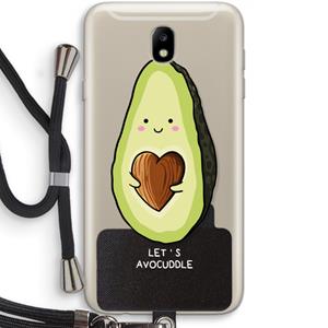 CaseCompany Avocuddle: Samsung Galaxy J7 (2017) Transparant Hoesje met koord