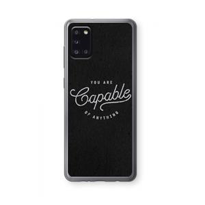 CaseCompany Capable: Samsung Galaxy A31 Transparant Hoesje