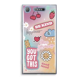 CaseCompany Positivity: Sony Xperia XZ1 Transparant Hoesje