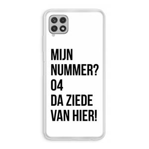 CaseCompany Da ziede van hier: Samsung Galaxy A22 4G Transparant Hoesje