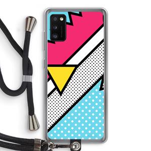 CaseCompany Pop Art #3: Samsung Galaxy A41 Transparant Hoesje met koord