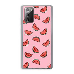 CaseCompany Watermeloen: Samsung Galaxy Note 20 / Note 20 5G Transparant Hoesje