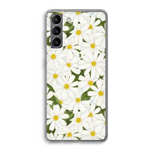 CaseCompany Summer Daisies: Samsung Galaxy S21 Transparant Hoesje