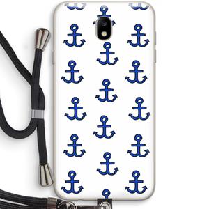 CaseCompany Ankers: Samsung Galaxy J7 (2017) Transparant Hoesje met koord