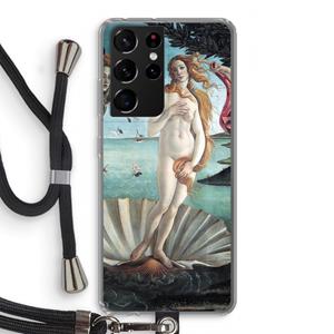 CaseCompany Birth Of Venus: Samsung Galaxy S21 Ultra Transparant Hoesje met koord