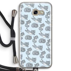 CaseCompany Poezen: Samsung Galaxy A5 (2017) Transparant Hoesje met koord