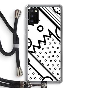 CaseCompany Pop Art #4: Samsung Galaxy A41 Transparant Hoesje met koord