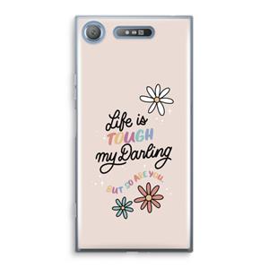 CaseCompany Tough Life: Sony Xperia XZ1 Transparant Hoesje