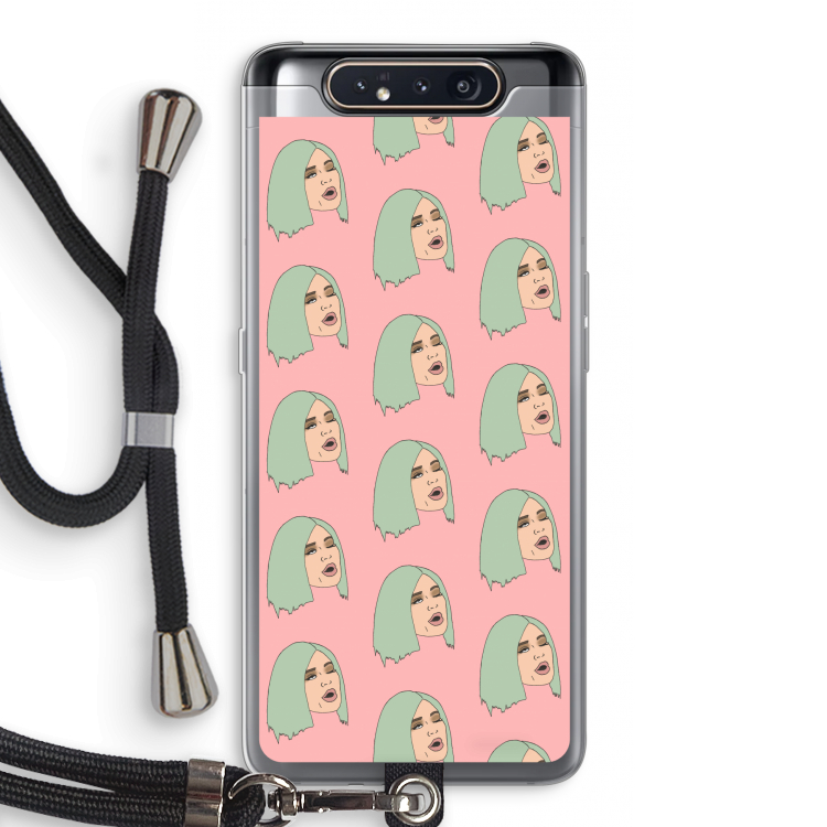 CaseCompany King Kylie: Samsung Galaxy A80 Transparant Hoesje met koord