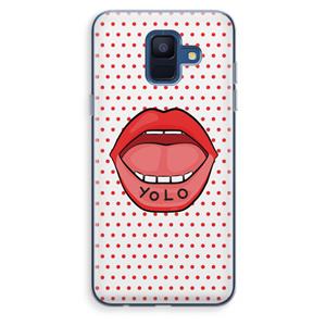 CaseCompany Yolo Denise: Samsung Galaxy A6 (2018) Transparant Hoesje