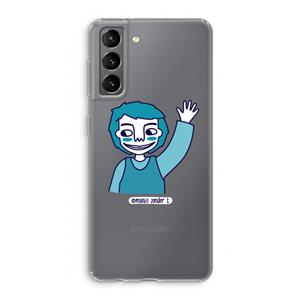 CaseCompany Zwaai: Samsung Galaxy S21 Transparant Hoesje