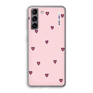CaseCompany Hartjes: Samsung Galaxy S21 Transparant Hoesje