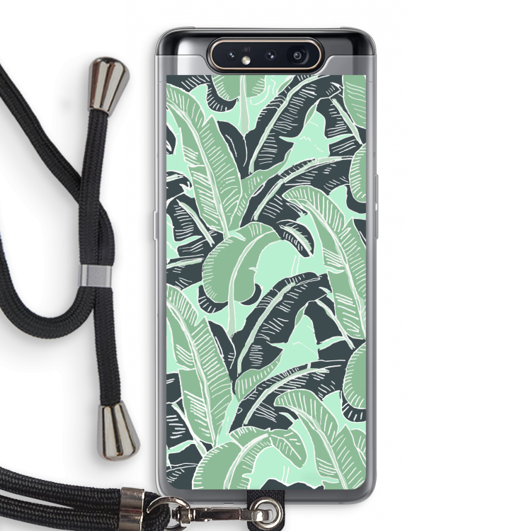 CaseCompany This Sh*t Is Bananas: Samsung Galaxy A80 Transparant Hoesje met koord