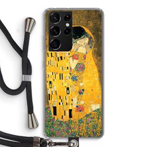 CaseCompany Der Kuss: Samsung Galaxy S21 Ultra Transparant Hoesje met koord