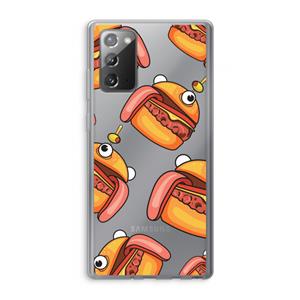 CaseCompany Hamburger: Samsung Galaxy Note 20 / Note 20 5G Transparant Hoesje