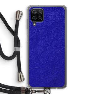 CaseCompany Majorelle Blue: Samsung Galaxy A12 Transparant Hoesje met koord
