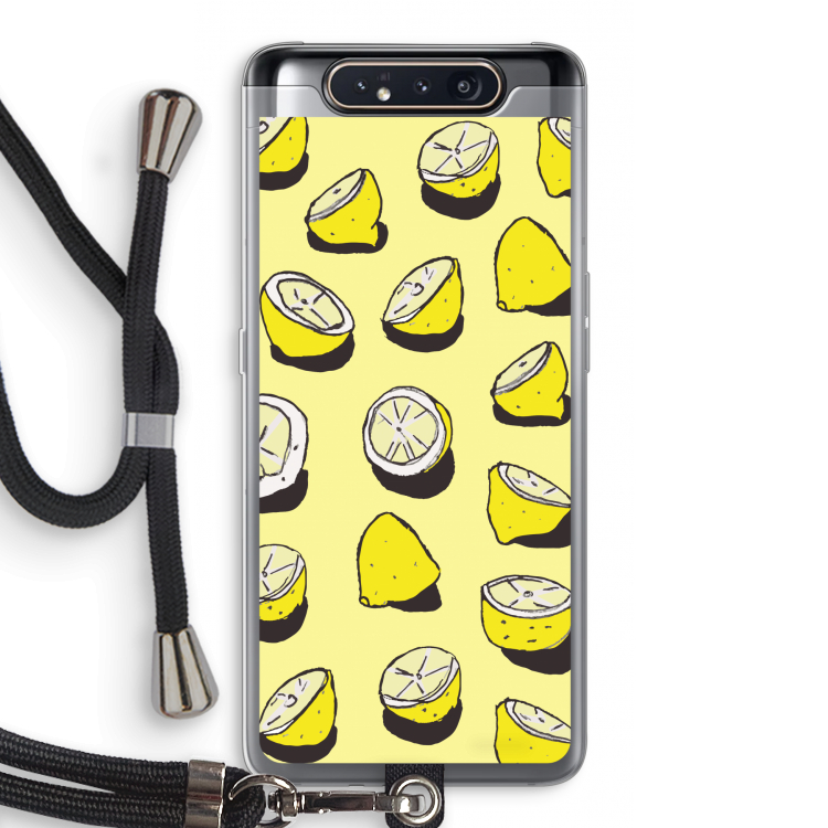 CaseCompany When Life Gives You Lemons...: Samsung Galaxy A80 Transparant Hoesje met koord