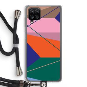 CaseCompany Gestalte 1: Samsung Galaxy A12 Transparant Hoesje met koord