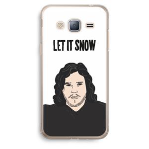 CaseCompany Let It Snow: Samsung Galaxy J3 (2016) Transparant Hoesje