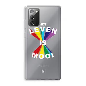 CaseCompany Het Leven Is Mooi: Samsung Galaxy Note 20 / Note 20 5G Transparant Hoesje