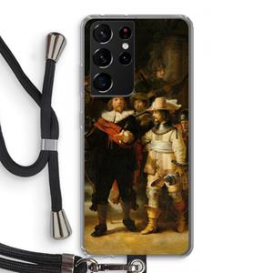 CaseCompany De Nachtwacht: Samsung Galaxy S21 Ultra Transparant Hoesje met koord