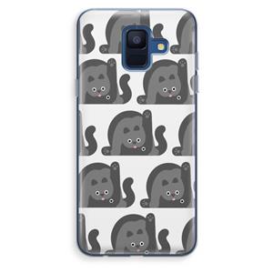 CaseCompany Cats: Samsung Galaxy A6 (2018) Transparant Hoesje