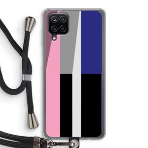 CaseCompany Gestalte 4: Samsung Galaxy A12 Transparant Hoesje met koord