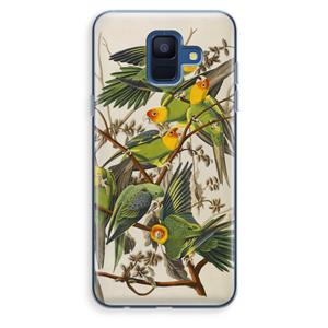 CaseCompany Carolinaparkiet: Samsung Galaxy A6 (2018) Transparant Hoesje