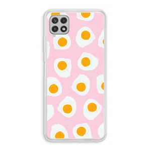CaseCompany Dancing eggs: Samsung Galaxy A22 4G Transparant Hoesje