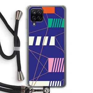 CaseCompany Gestalte 5: Samsung Galaxy A12 Transparant Hoesje met koord