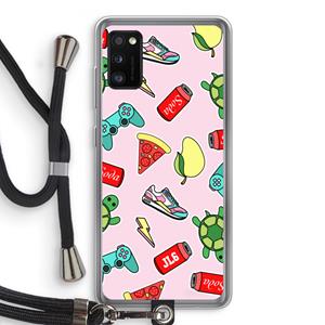 CaseCompany Things Jamie Loves: Samsung Galaxy A41 Transparant Hoesje met koord