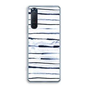 CaseCompany Ink Stripes: Sony Xperia 5 II Transparant Hoesje