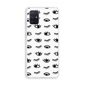 CaseCompany Eye pattern #2: Galaxy A71 Transparant Hoesje
