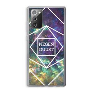 CaseCompany Negenduust ruimte: Samsung Galaxy Note 20 / Note 20 5G Transparant Hoesje