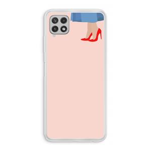 CaseCompany High heels: Samsung Galaxy A22 4G Transparant Hoesje
