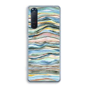 CaseCompany Watercolor Agate: Sony Xperia 5 II Transparant Hoesje