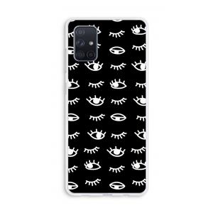 CaseCompany Eye pattern #3: Galaxy A71 Transparant Hoesje