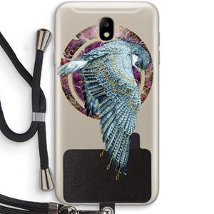 CaseCompany Golden Falcon: Samsung Galaxy J7 (2017) Transparant Hoesje met koord